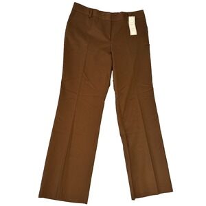 Charter Club Brown Pants 14 NWT Classic Fit SLIMIT UP Tummy Slimming Control